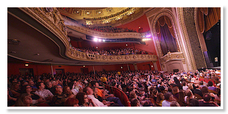 Audience at Pabst Theatre in Milwaukee for Lewis Black's